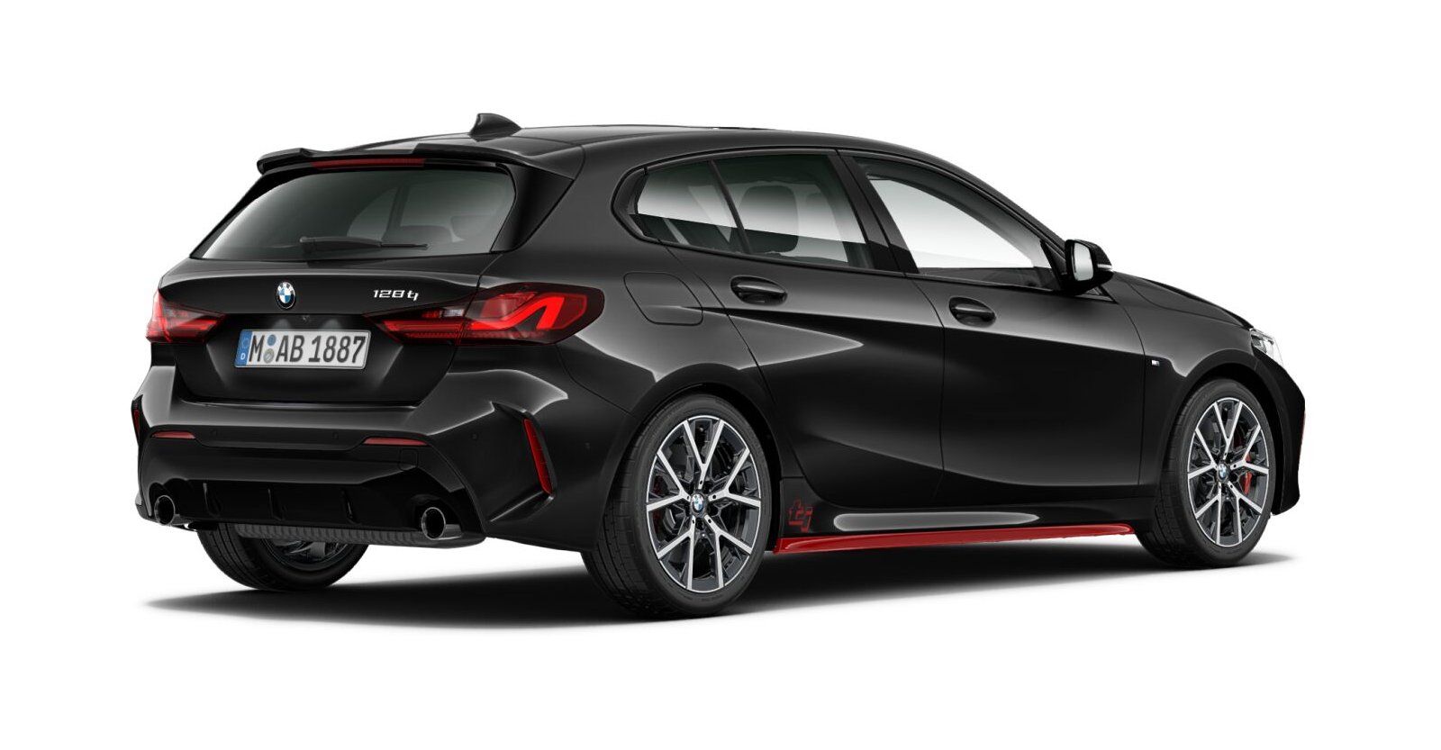 BMW BMW 1er in Schwarz von hinten BMW BMW 1er in Schwarz von hinten