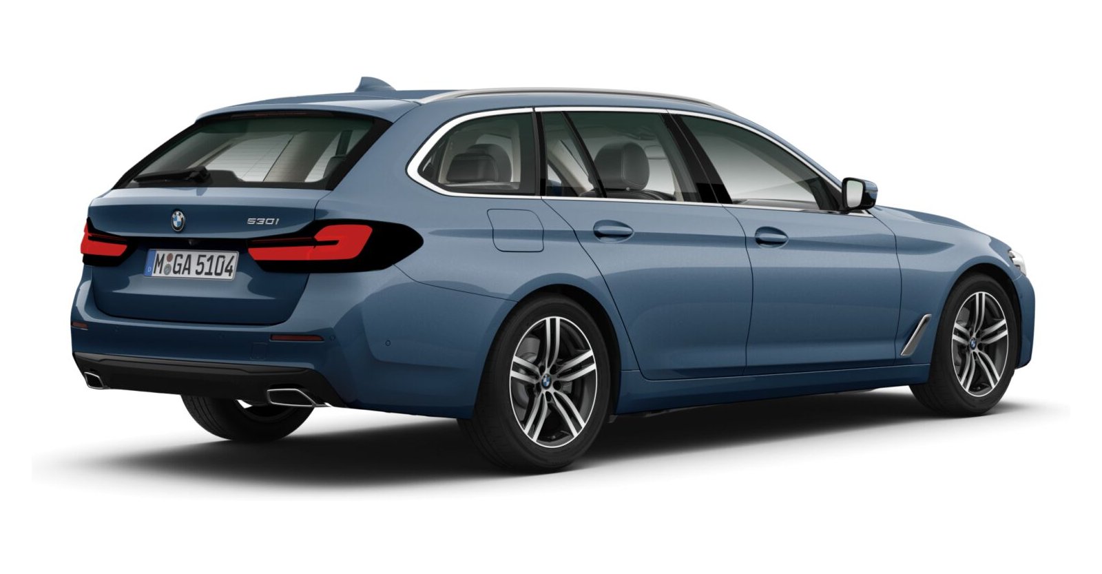 BMW BMW 5er in Blau von hinten BMW BMW 5er in Blau von hinten