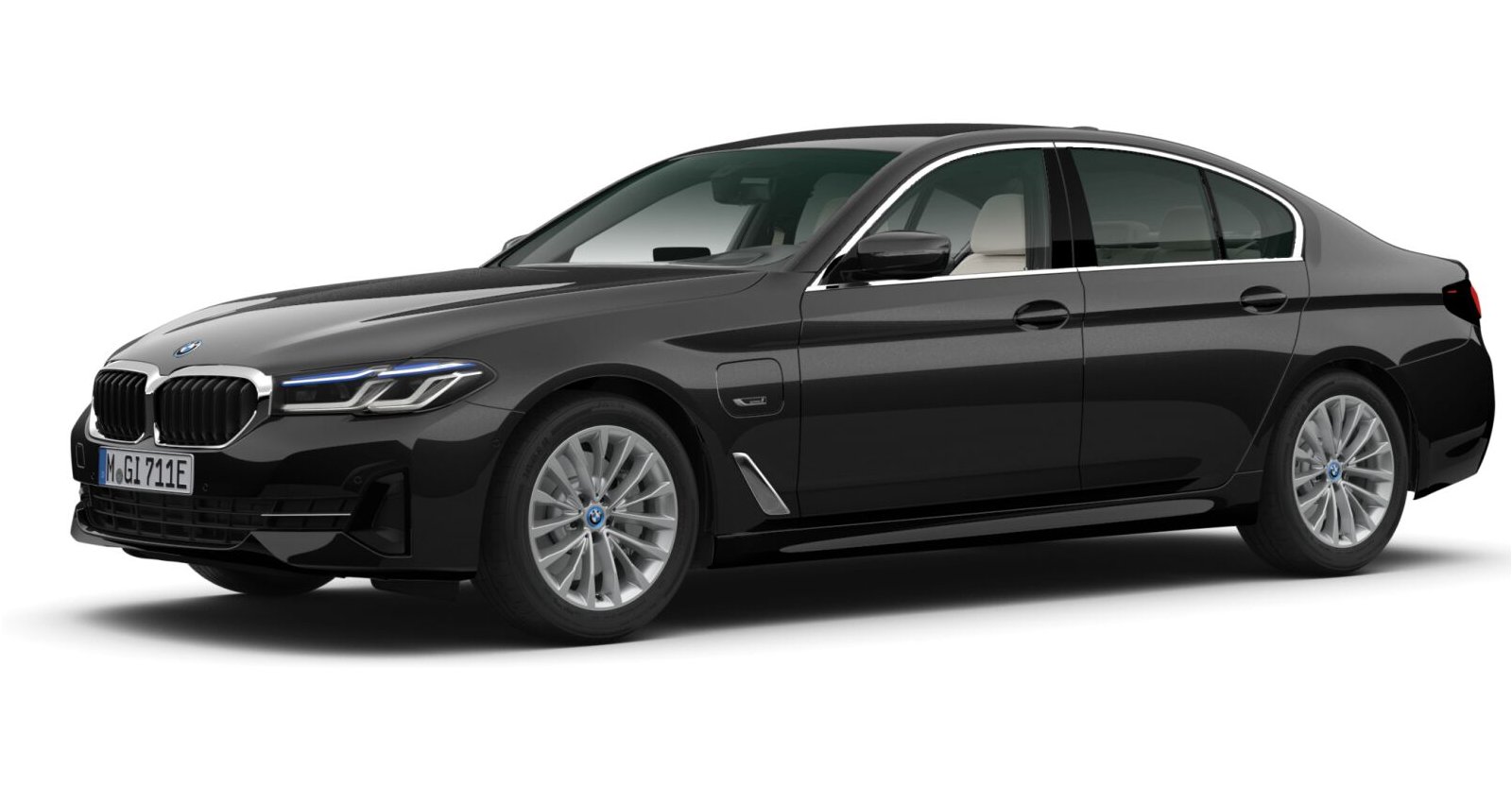 BMW BMW 5er in Schwarz von vorne BMW BMW 5er in Schwarz von vorne