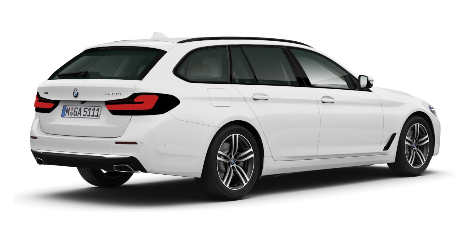 BMW BMW 5er in Weiß von hinten BMW BMW 5er in Weiß von hinten