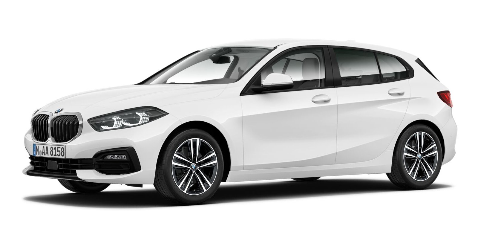 BMW BMW 1er in Weiß von vorne BMW BMW 1er in Weiß von vorne