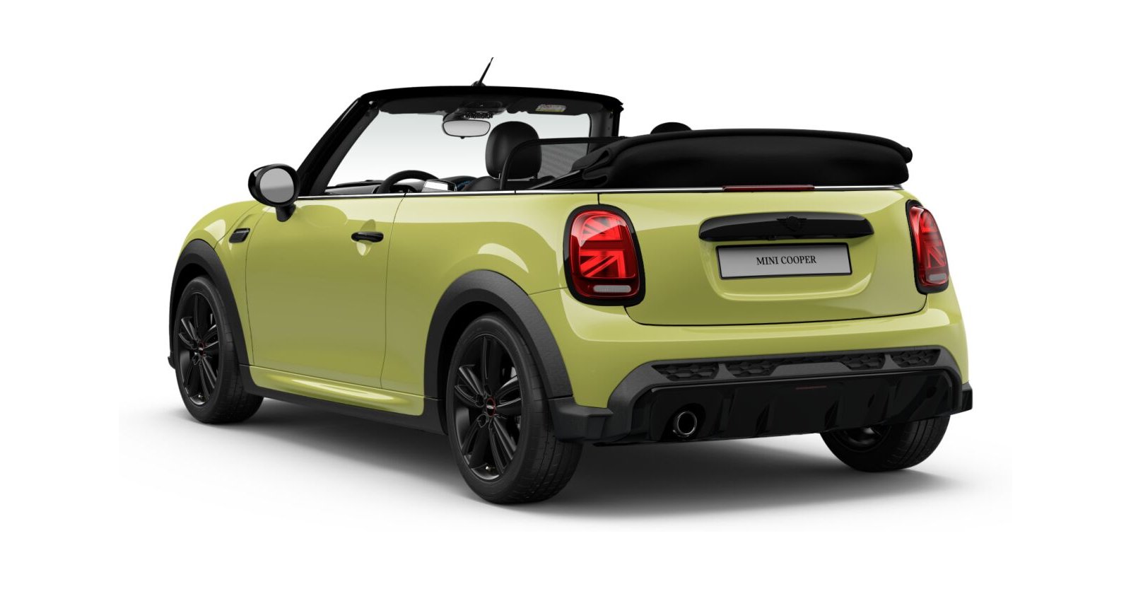 MINI MINI Cabrio in Gelb von hinten MINI MINI Cabrio in Gelb von hinten