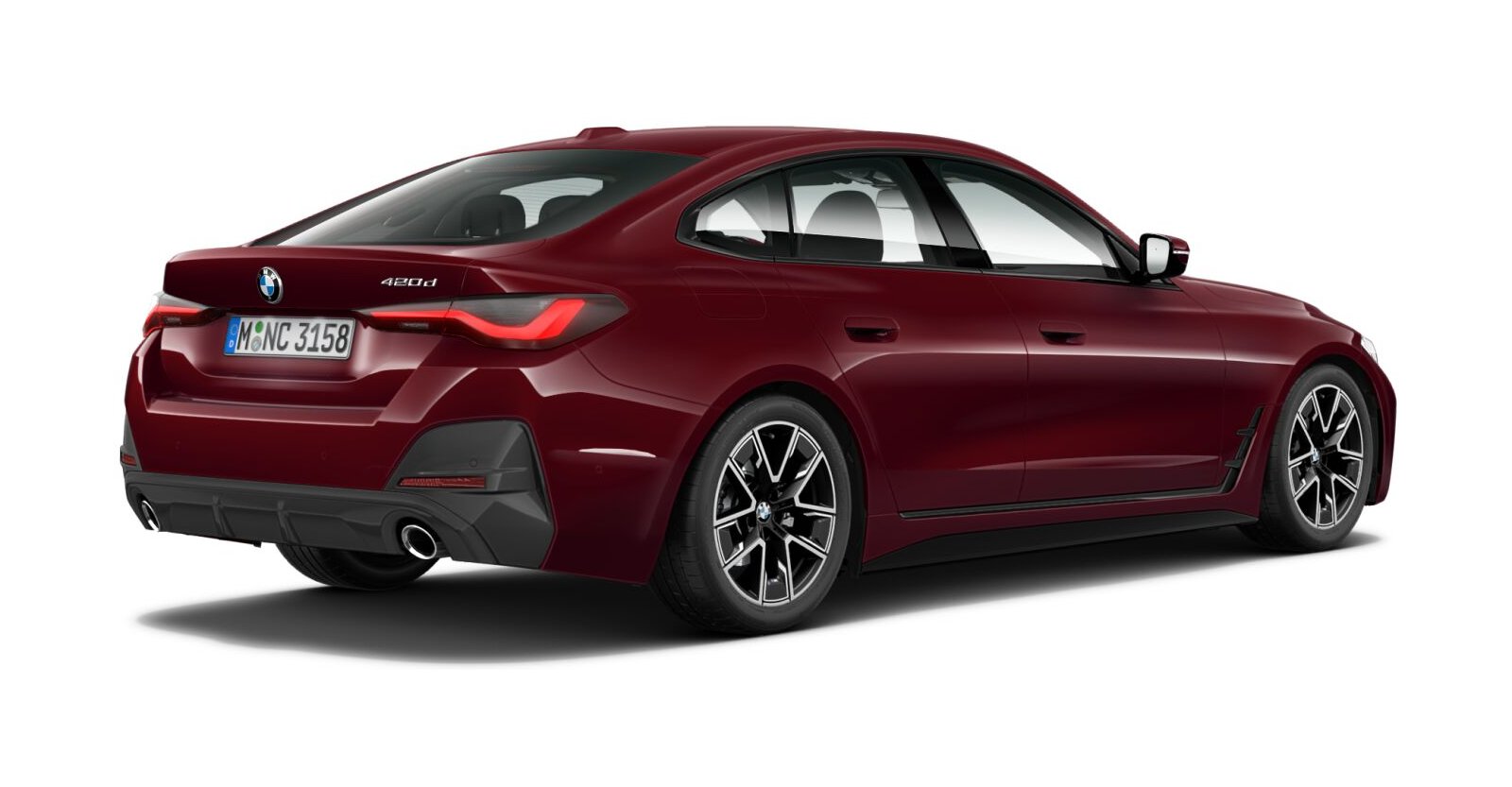 BMW BMW 4er in Rot von hinten BMW BMW 4er in Rot von hinten