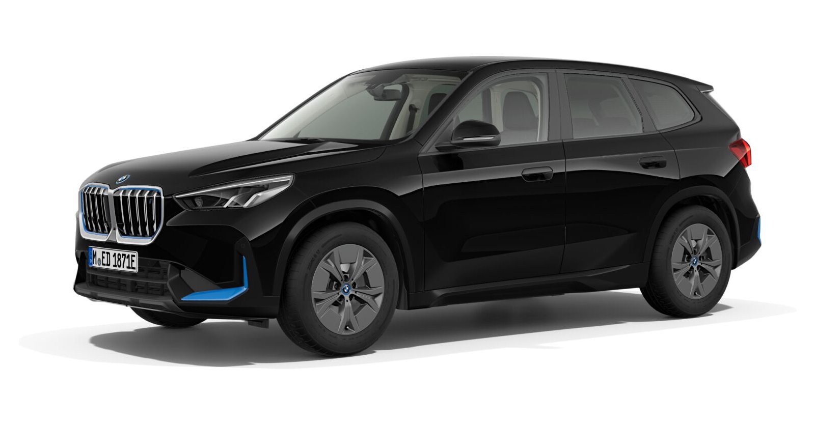 BMW BMW I in Schwarz von vorne