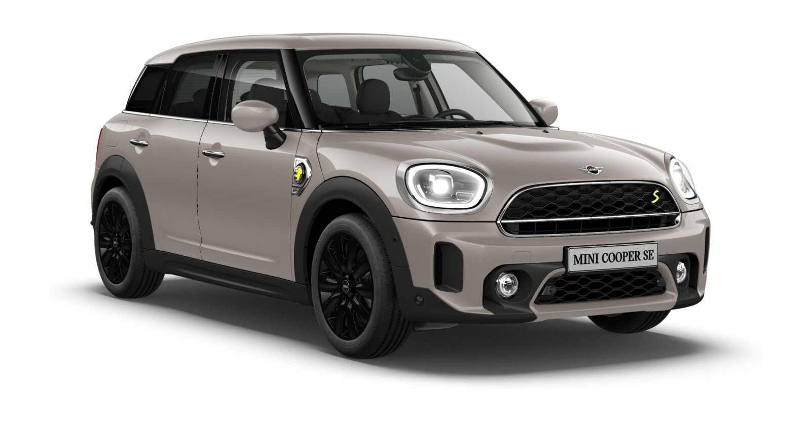 MINI Cooper SE Countryman ALL4 in Grau von vorne MINI Cooper SE Countryman ALL4 in Grau von vorne