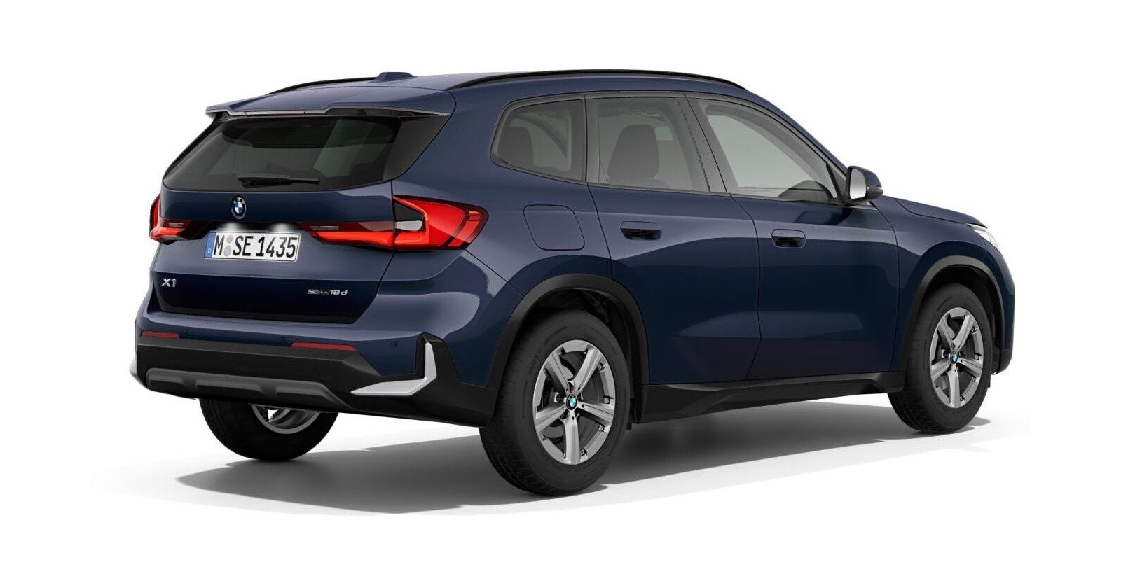 BMW BMW X in Blau von hinten BMW BMW X in Blau von hinten
