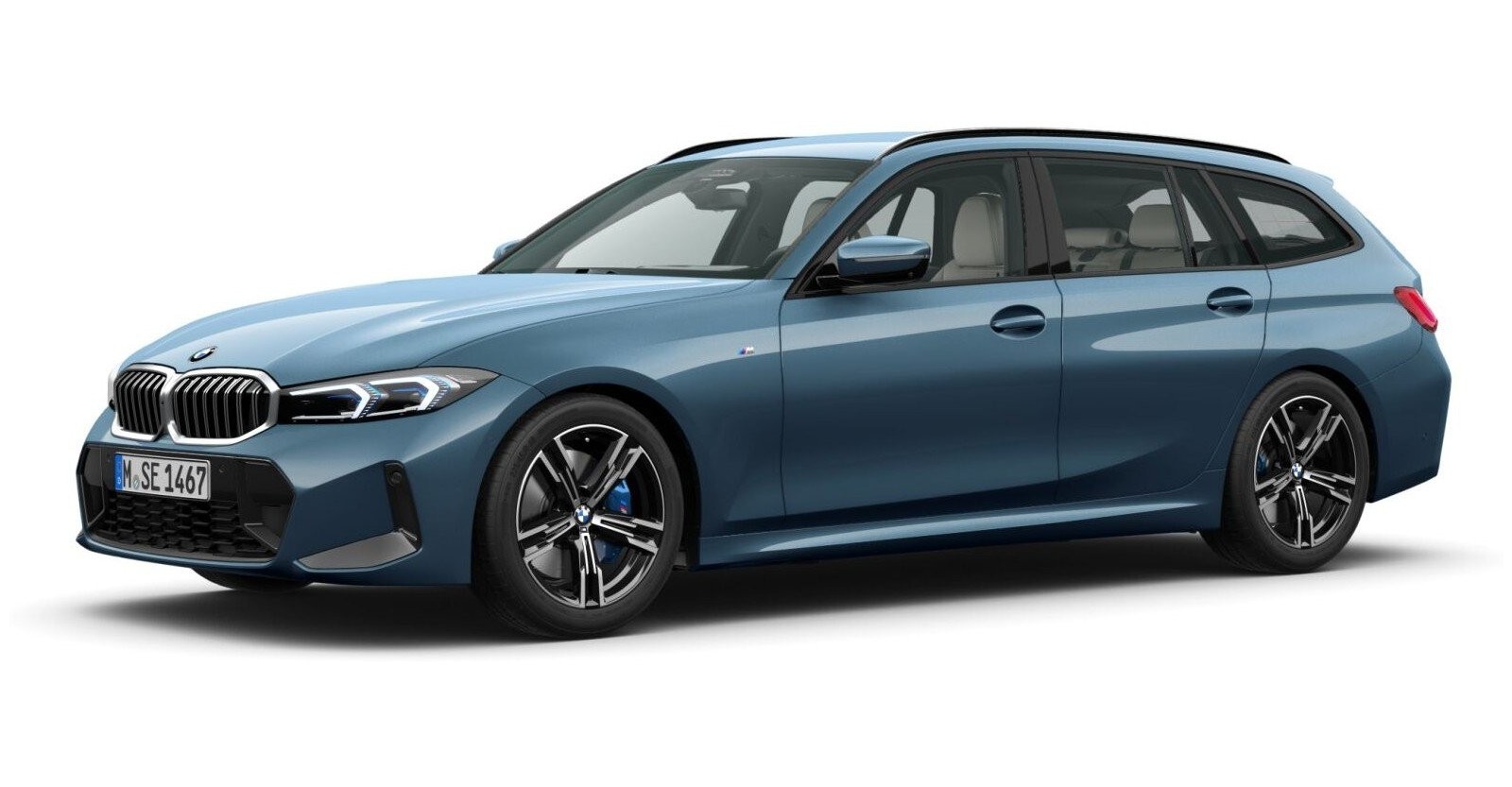 BMW BMW 3er in Blau von vorne BMW BMW 3er in Blau von vorne