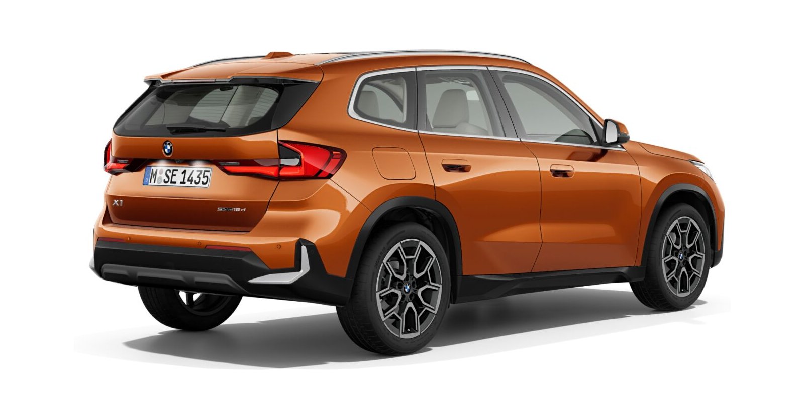 BMW BMW X in Orange von hinten BMW BMW X in Orange von hinten