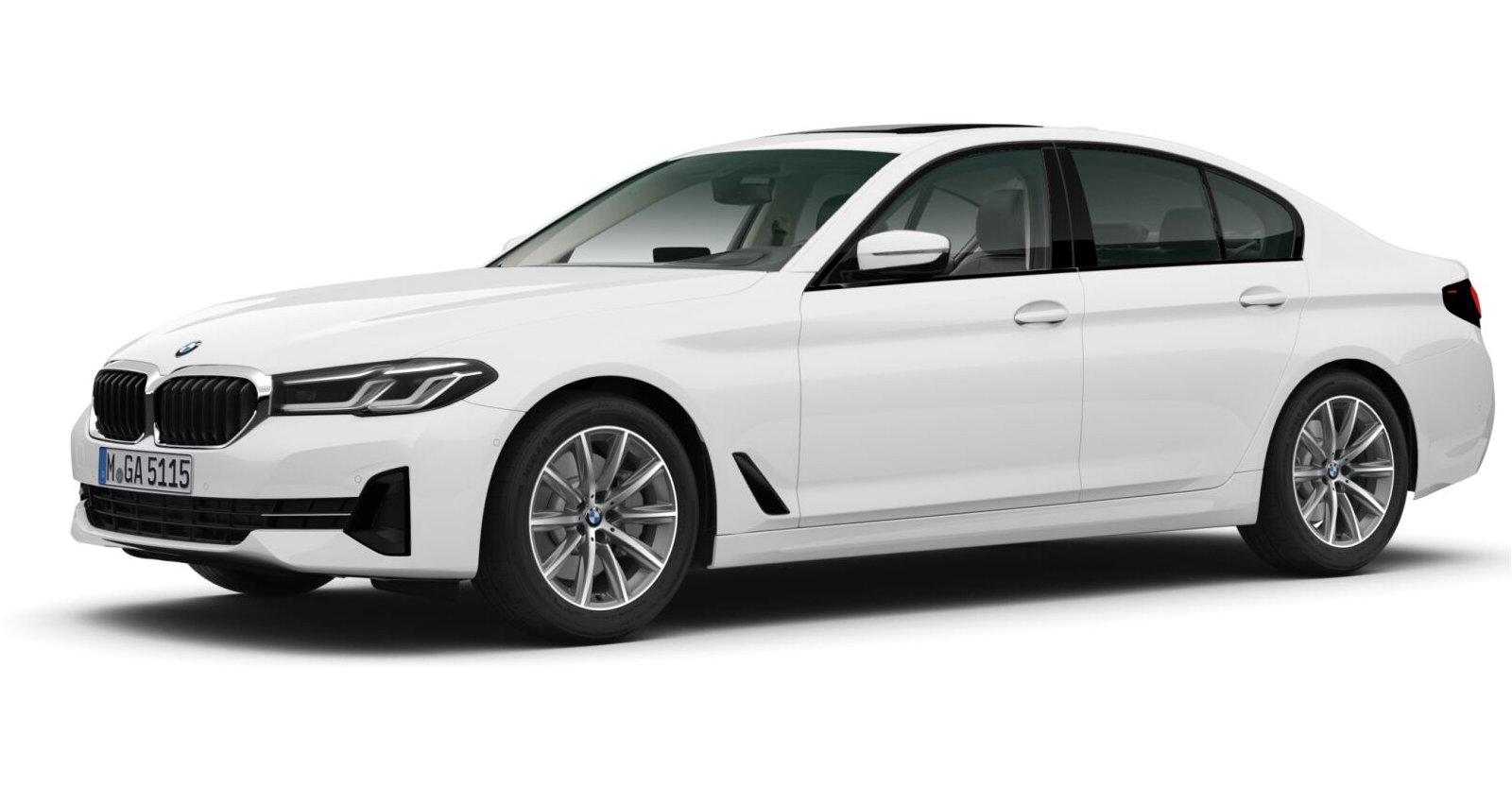 BMW BMW 5er in Weiß von vorne BMW BMW 5er in Weiß von vorne