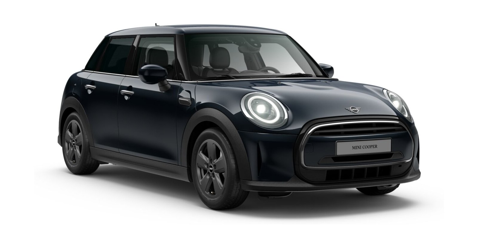 MINI Cooper 5-Türer in Schwarz von vorne