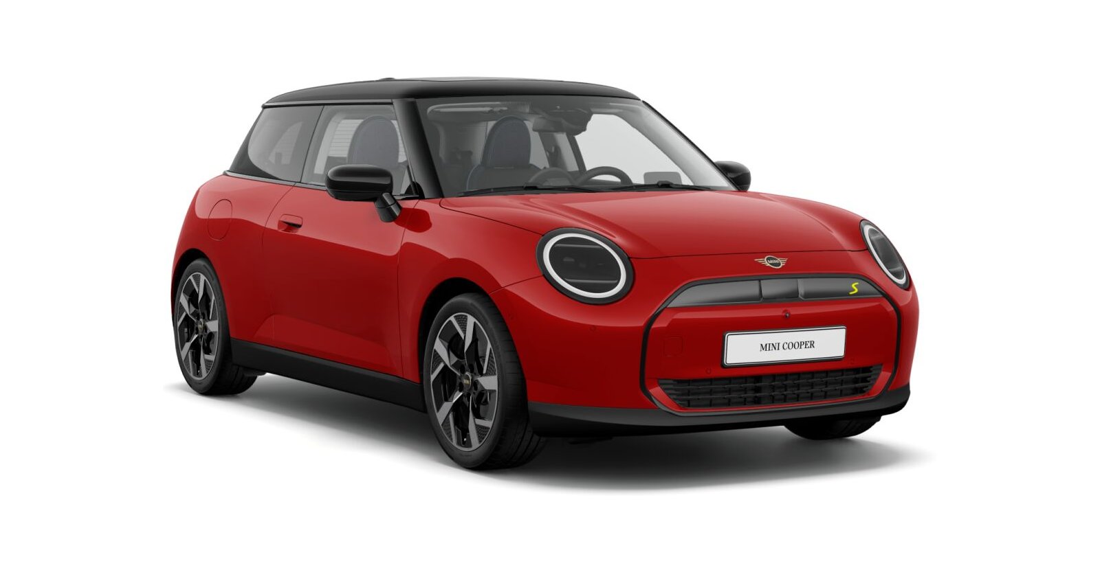 MINI Cooper SE in Rot von vorne MINI Cooper SE in Rot von vorne