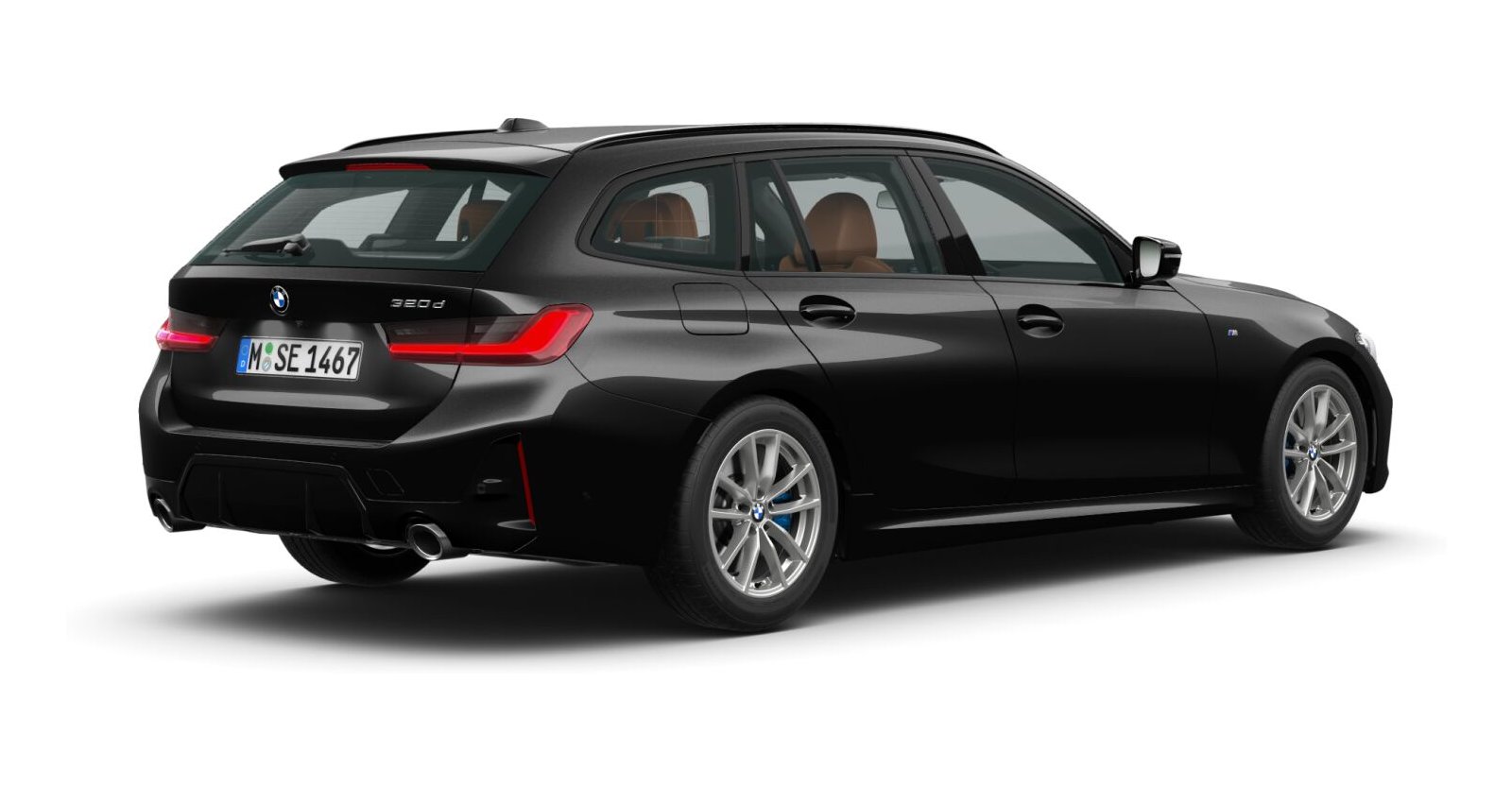 BMW BMW 3er in Schwarz von hinten BMW BMW 3er in Schwarz von hinten