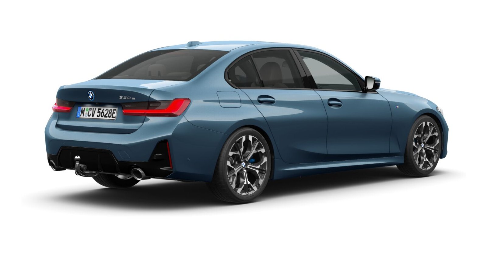 BMW BMW 3er in Blau von hinten