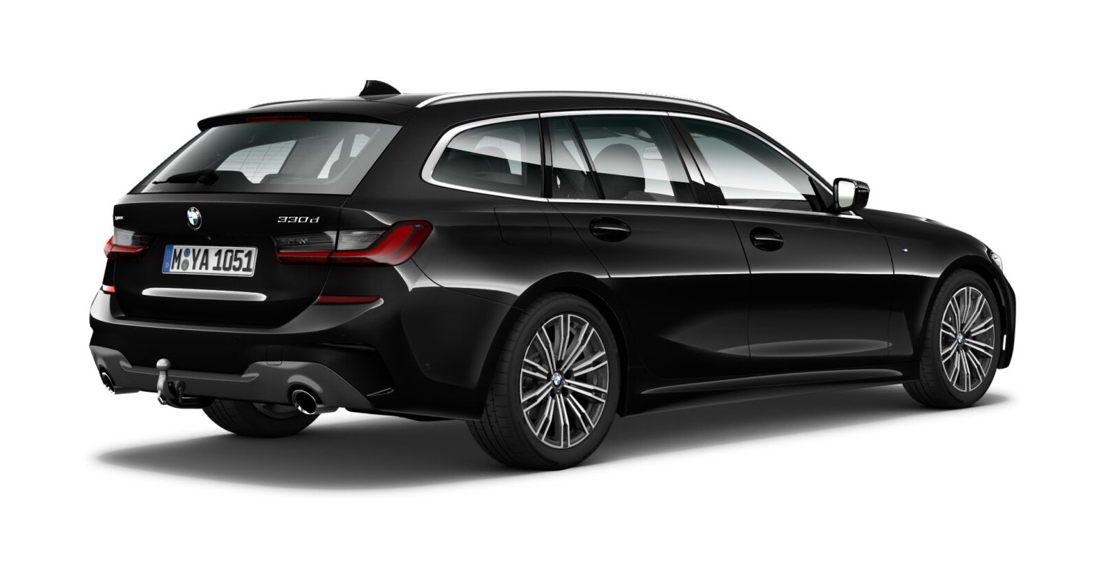 BMW BMW 3er in Schwarz von hinten BMW BMW 3er in Schwarz von hinten