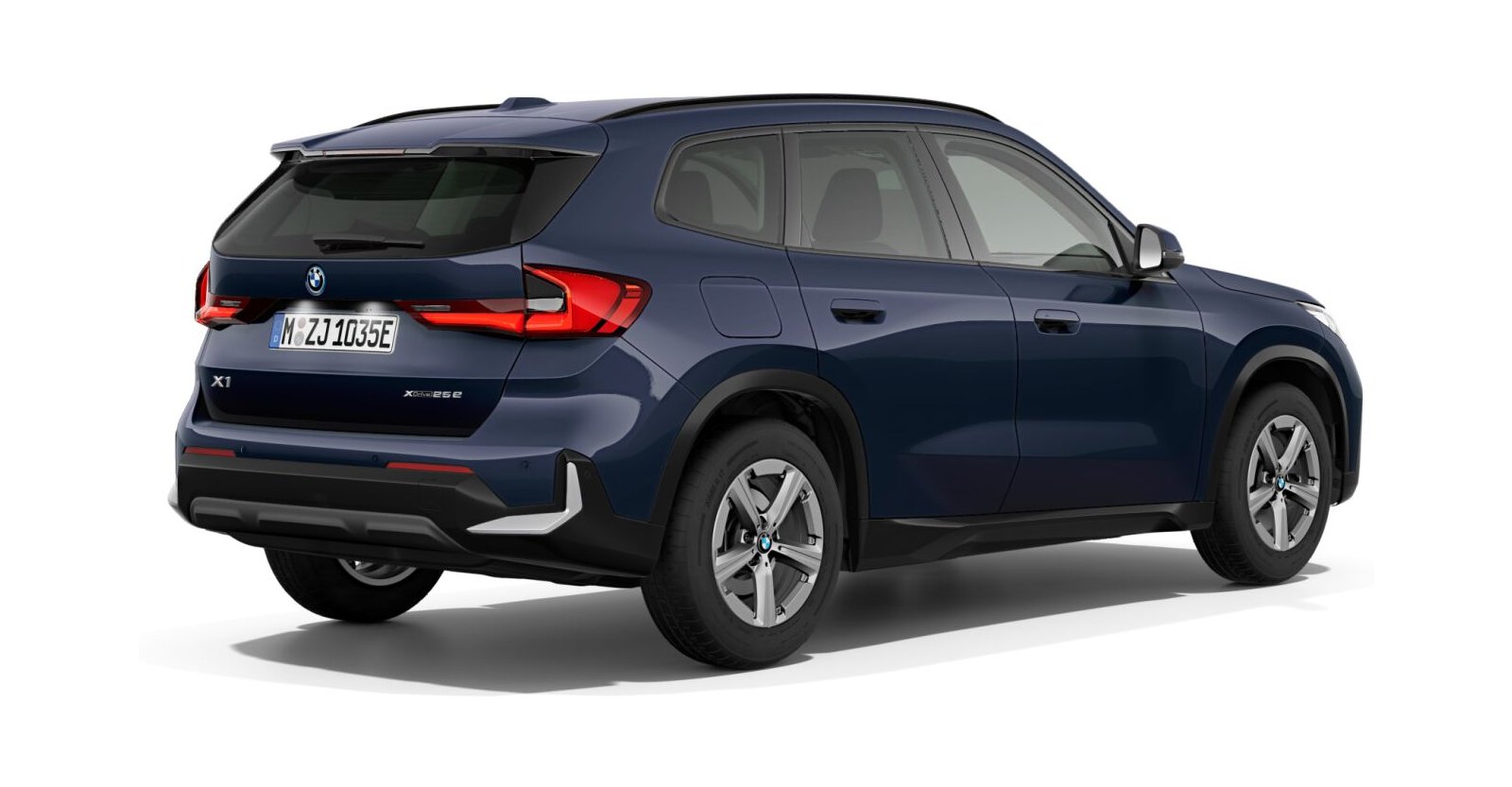 BMW BMW X in Blau von hinten BMW BMW X in Blau von hinten