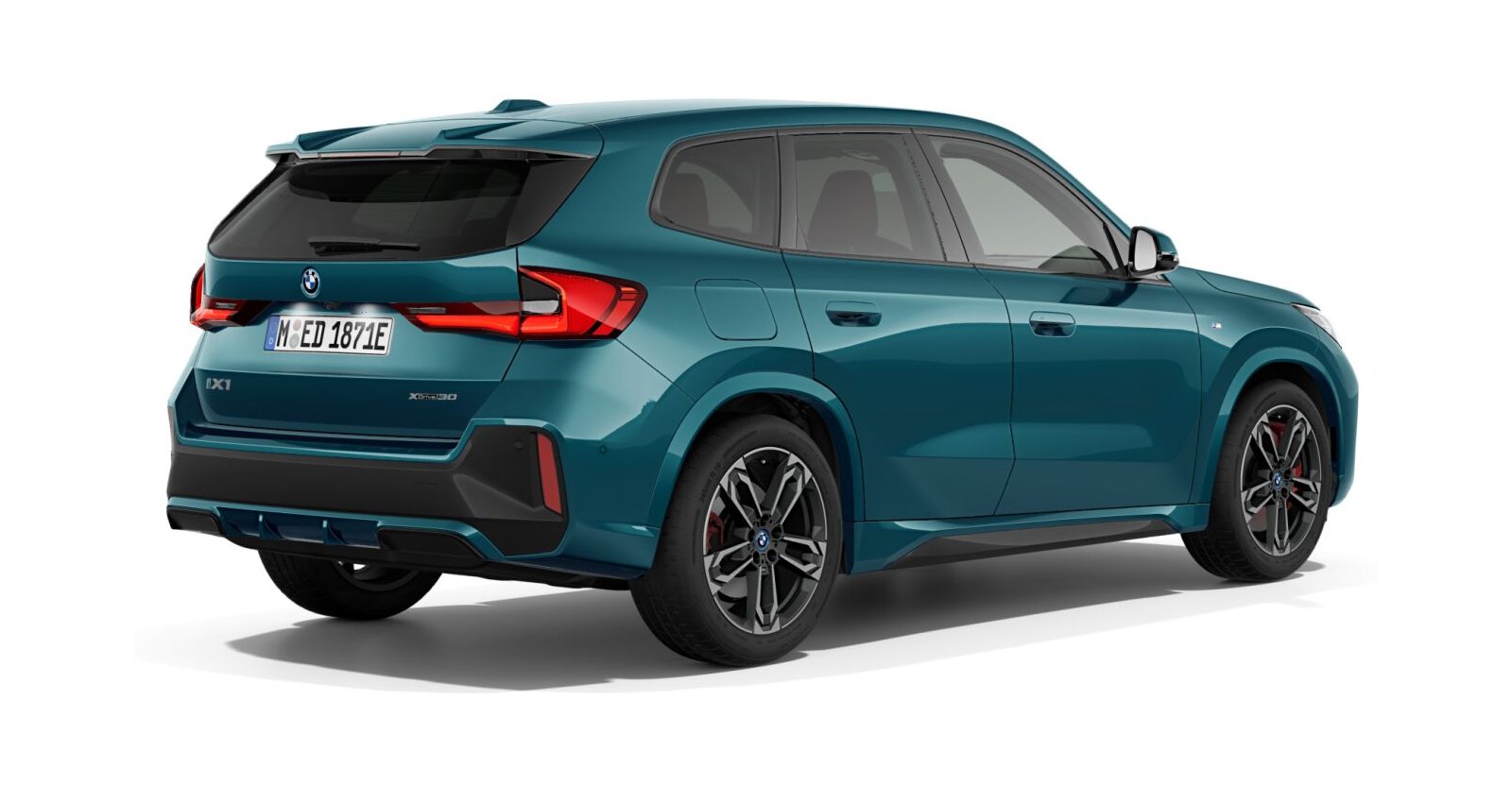 BMW BMW I in Blau von hinten BMW BMW I in Blau von hinten