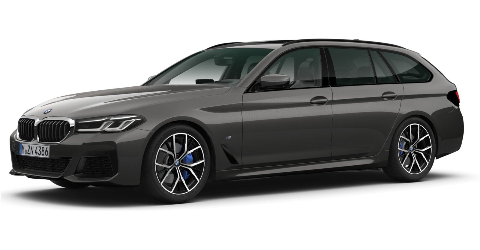 BMW 530d xDrive Touring in Grau von vorne