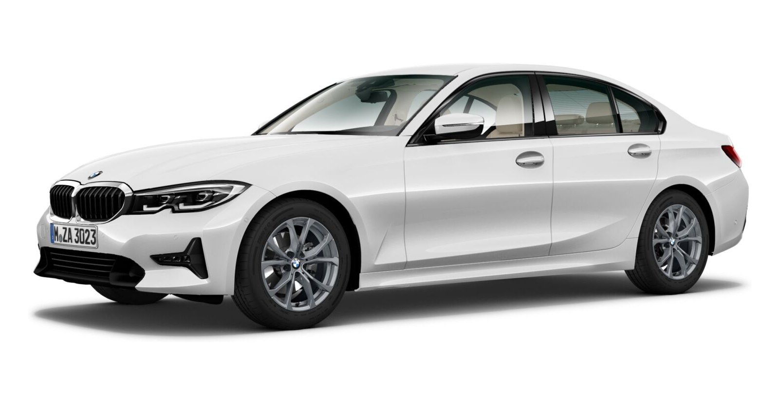 BMW BMW 3er in Weiß von vorne BMW BMW 3er in Weiß von vorne