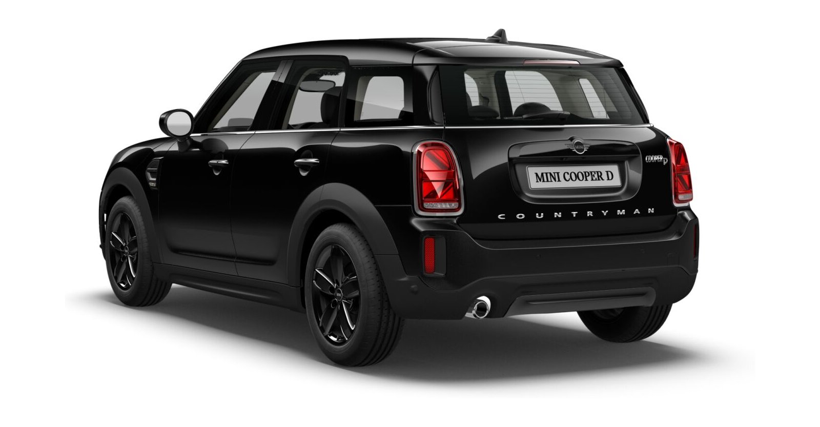 MINI MINI Countryman in Schwarz von hinten MINI MINI Countryman in Schwarz von hinten