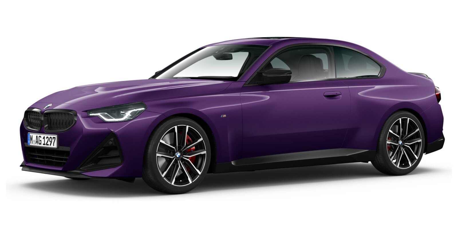 BMW M240i xDrive Coupé in Lila von vorne BMW M240i xDrive Coupé in Lila von vorne