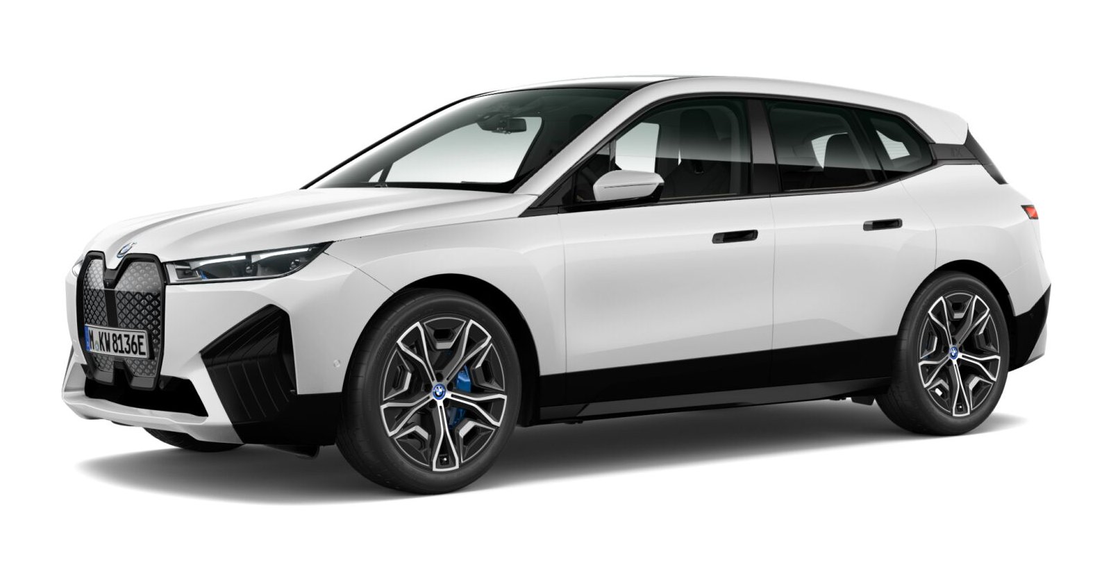 BMW iX xDrive40 in Weiß von vorne BMW iX xDrive40 in Weiß von vorne