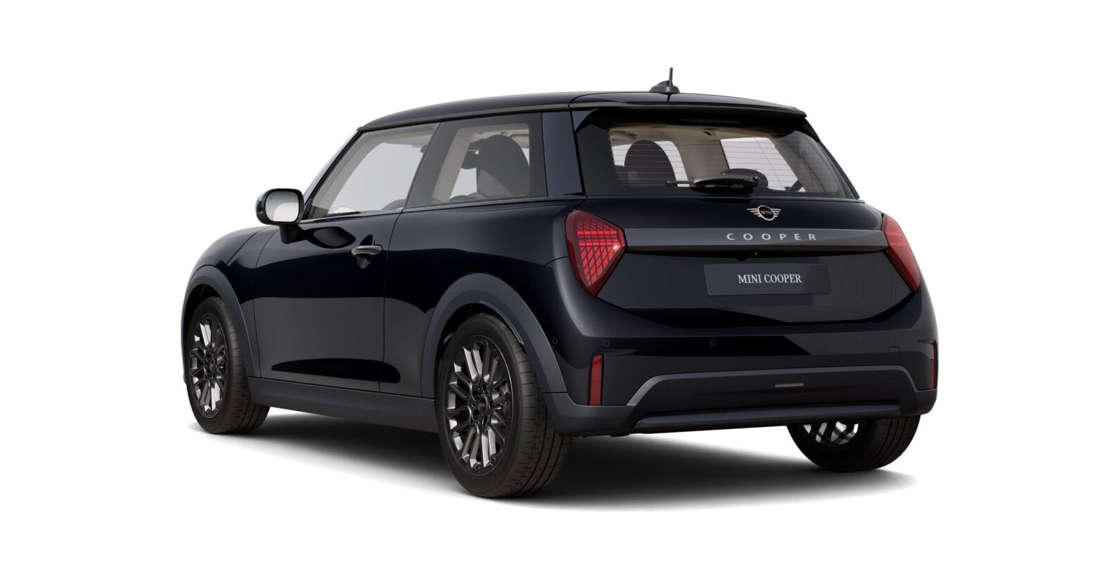 MINI MINI 3-Türer in Schwarz von hinten MINI MINI 3-Türer in Schwarz von hinten