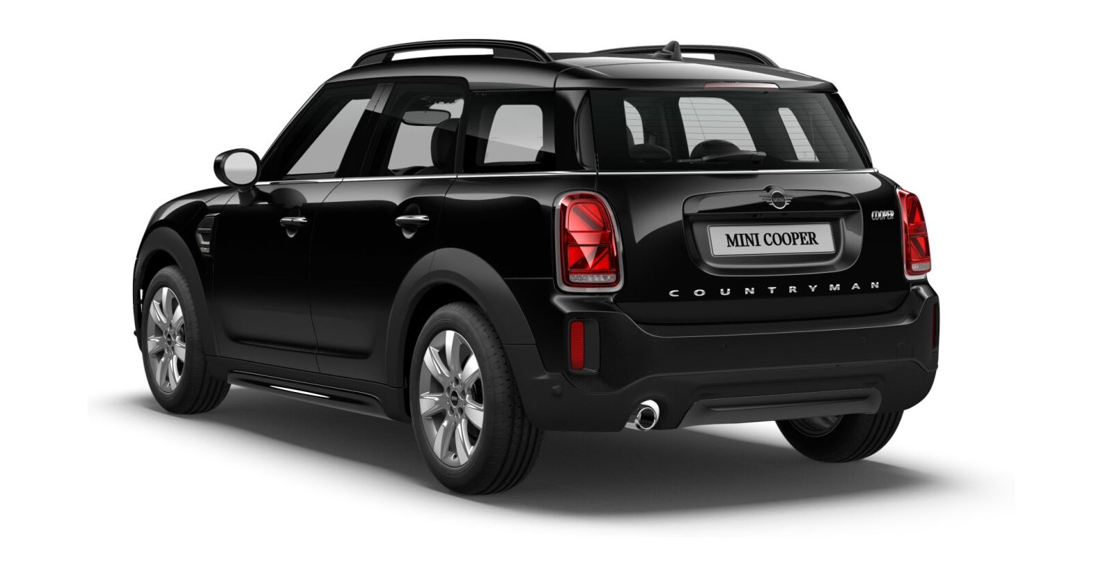 MINI MINI Countryman in Schwarz von hinten MINI MINI Countryman in Schwarz von hinten