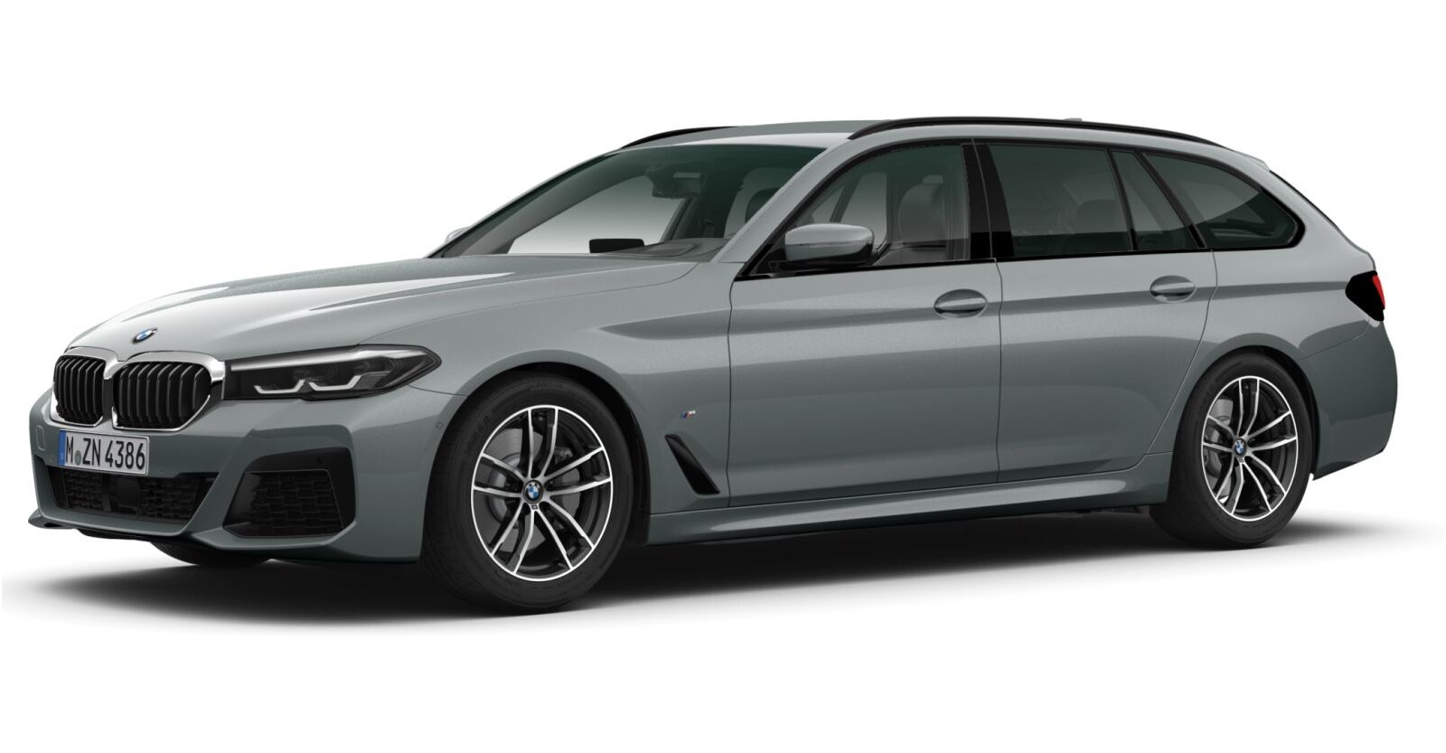BMW 520d xDrive Touring in Grau von vorne