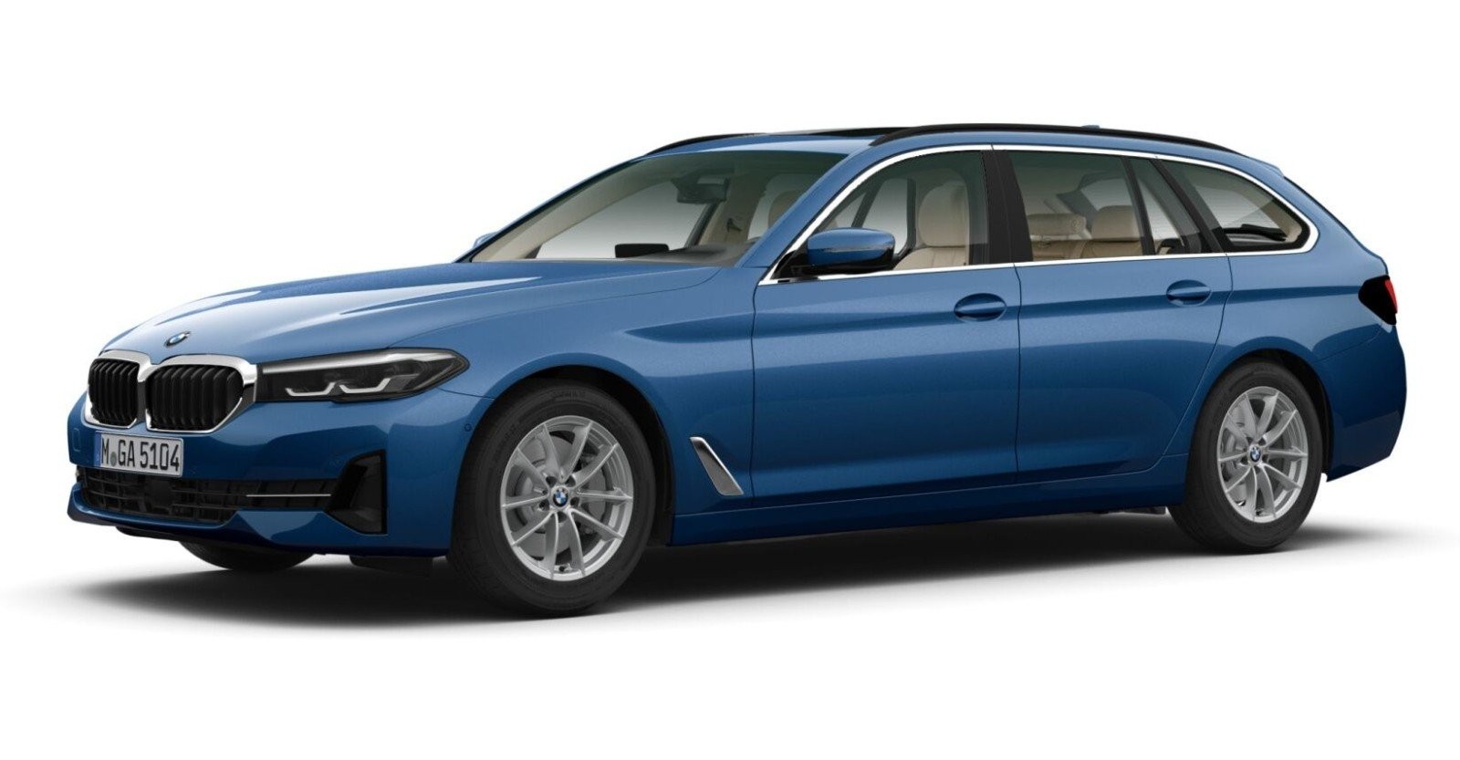 BMW BMW 5er in Blau von vorne BMW BMW 5er in Blau von vorne