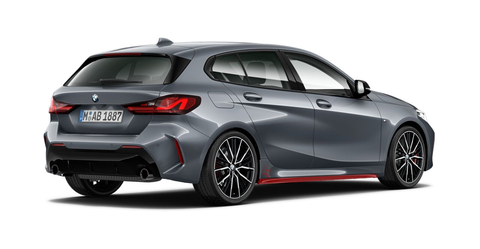 BMW BMW 1er in Grau von hinten
