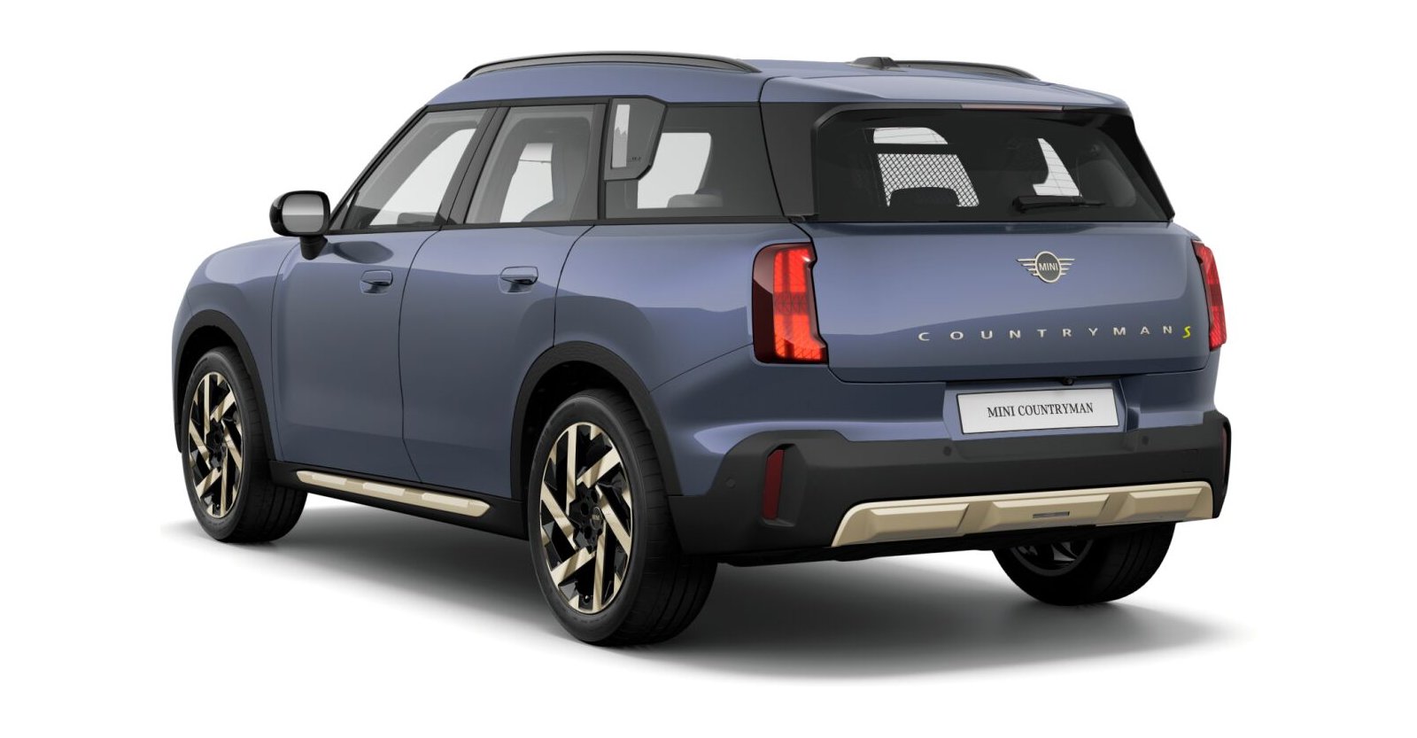 MINI MINI Countryman in Blau von hinten MINI MINI Countryman in Blau von hinten