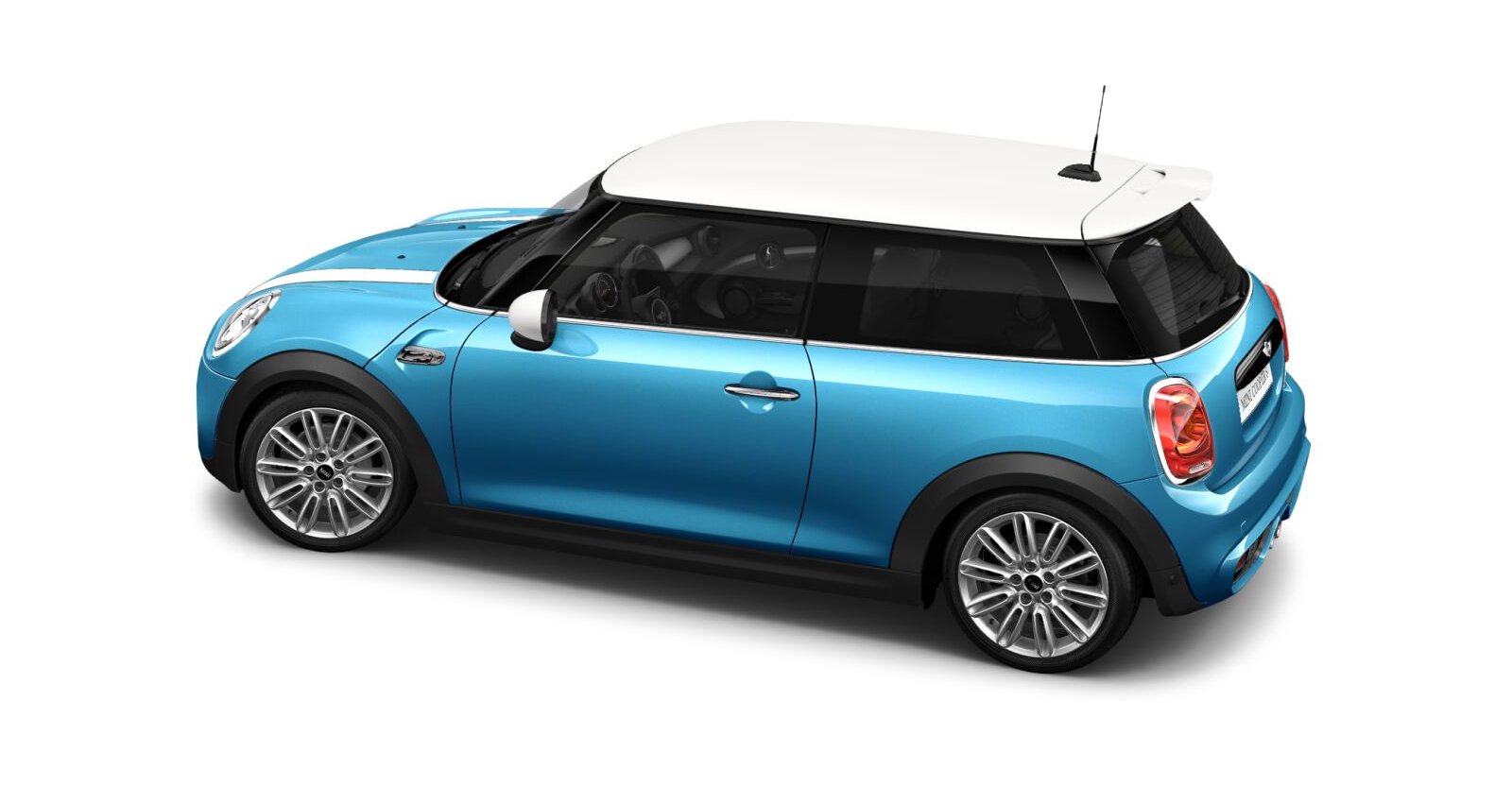 MINI MINI 3-Türer in Blau von hinten