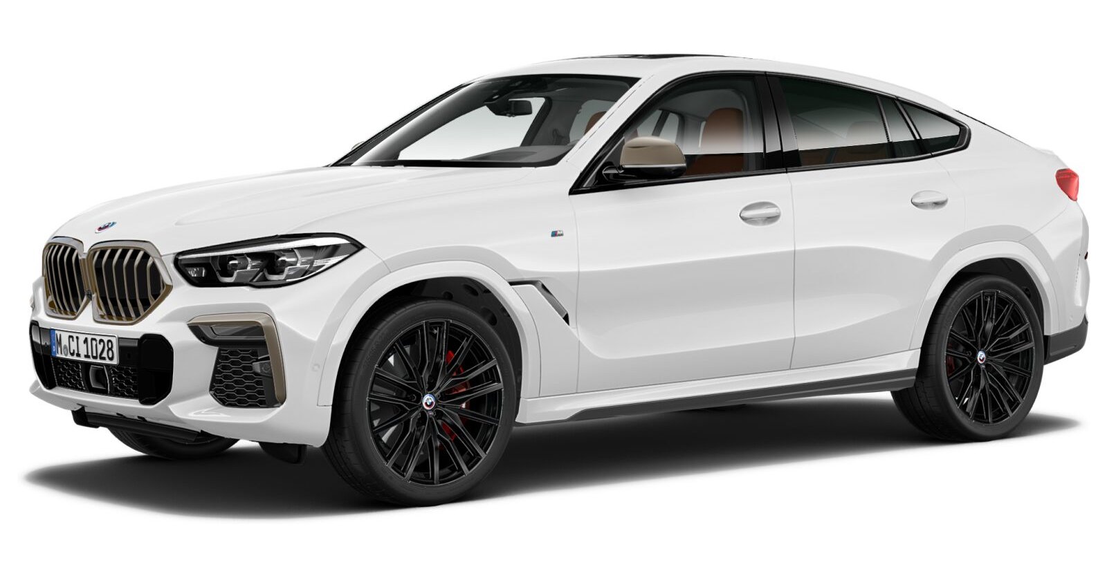 BMW X6 M50i in Weiß von vorne BMW X6 M50i in Weiß von vorne