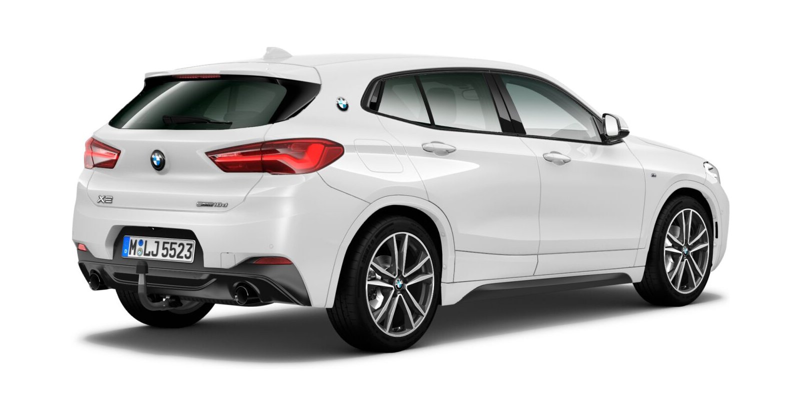 BMW BMW X in Weiß von hinten BMW BMW X in Weiß von hinten