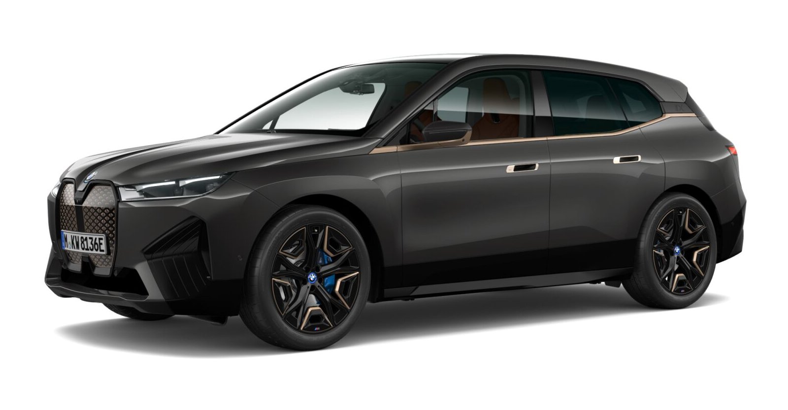 BMW iX xDrive40 in Grau von vorne BMW iX xDrive40 in Grau von vorne