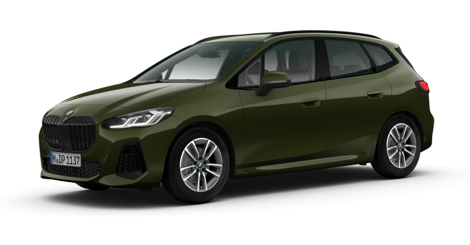 BMW 220i Active Tourer in Grün von vorne BMW 220i Active Tourer in Grün von vorne