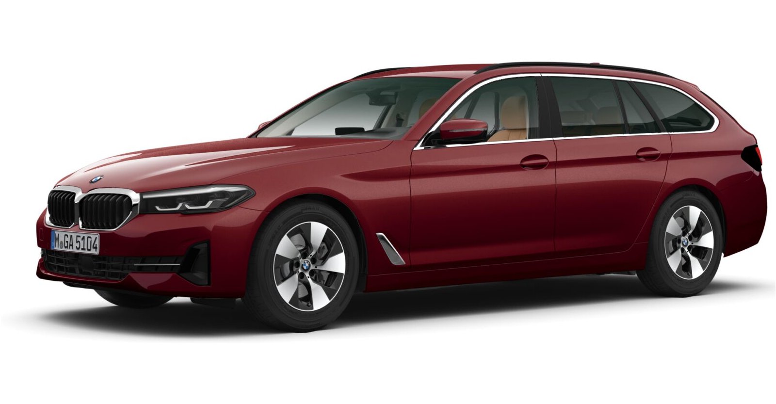 BMW BMW 5er in Rot von vorne BMW BMW 5er in Rot von vorne