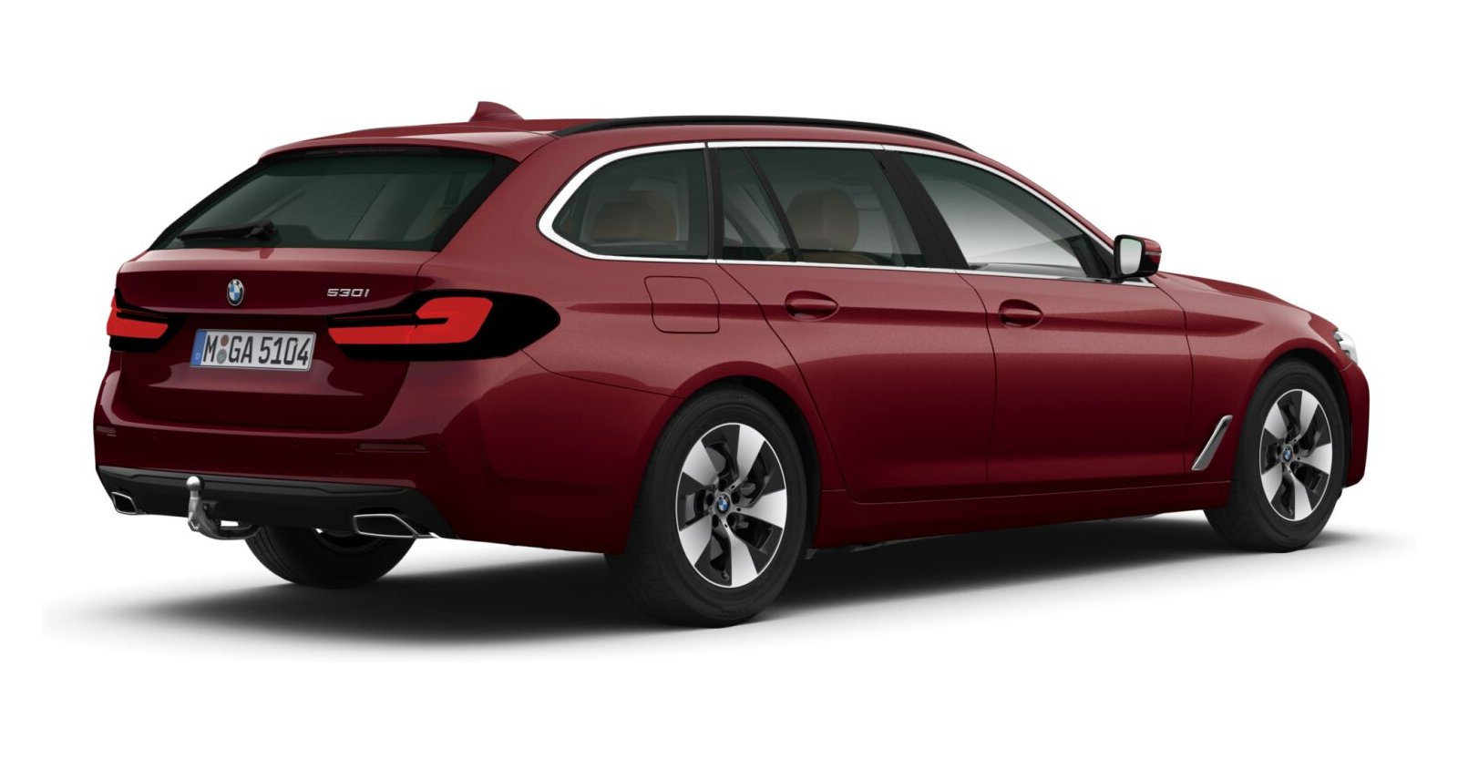 BMW BMW 5er in Rot von hinten BMW BMW 5er in Rot von hinten