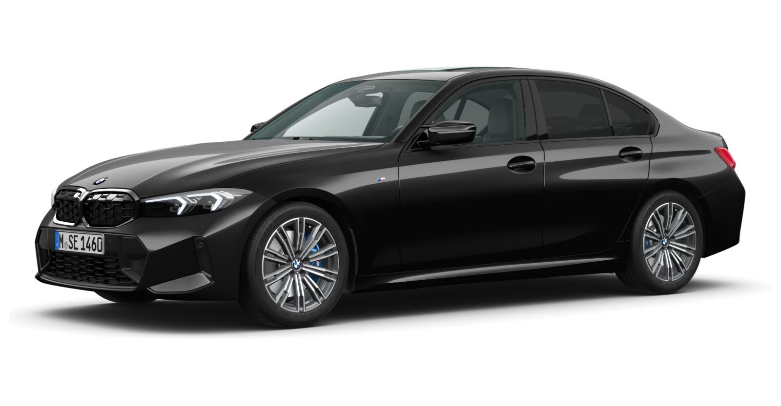 BMW M340i xDrive Limousine in Schwarz von vorne BMW M340i xDrive Limousine in Schwarz von vorne