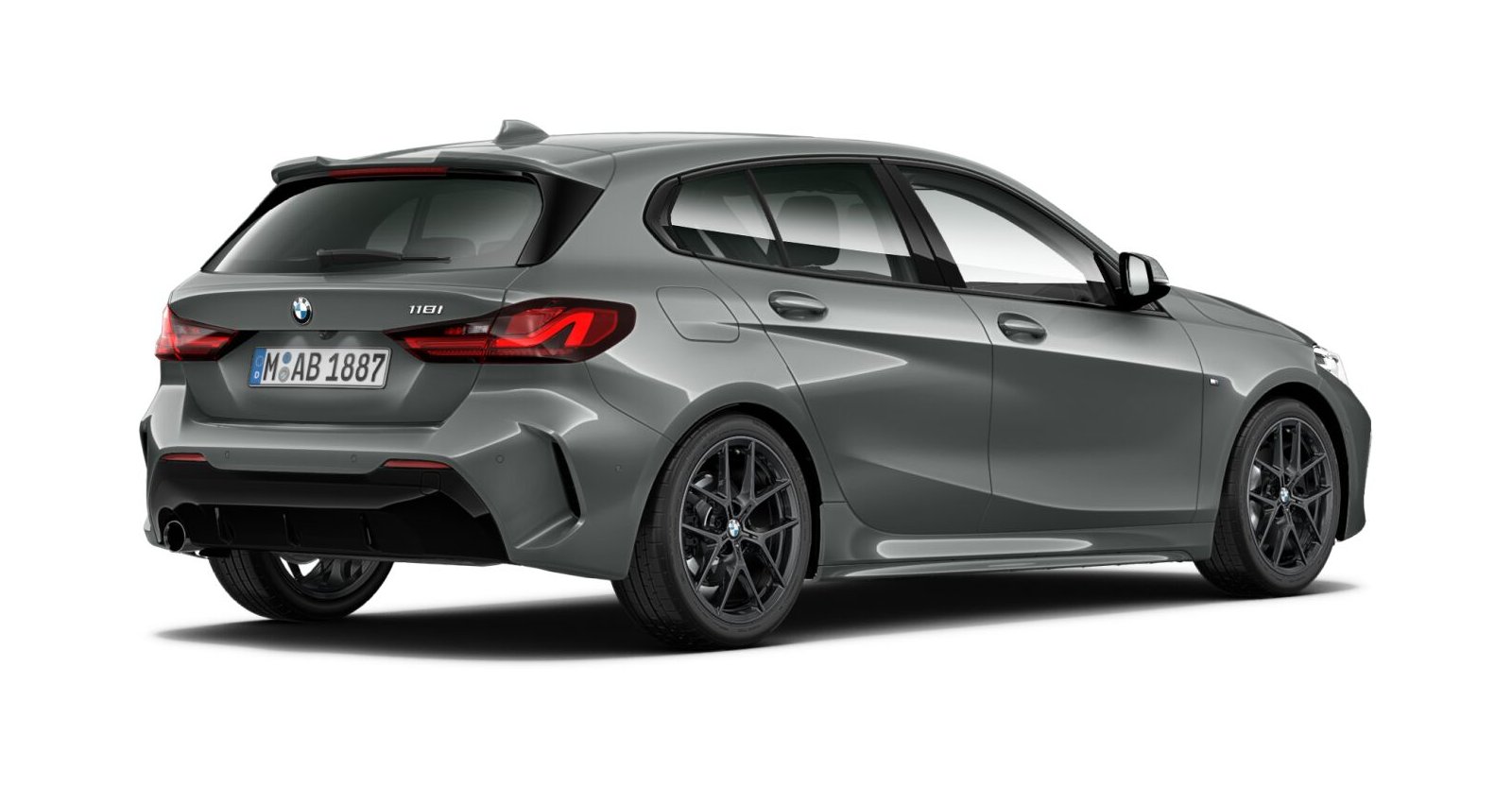 BMW BMW 1er in Grau von hinten BMW BMW 1er in Grau von hinten