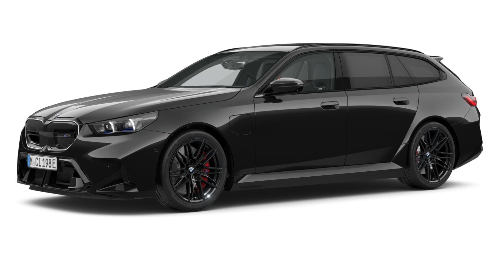 BMW M5 Touring in Schwarz von vorne BMW M5 Touring in Schwarz von vorne