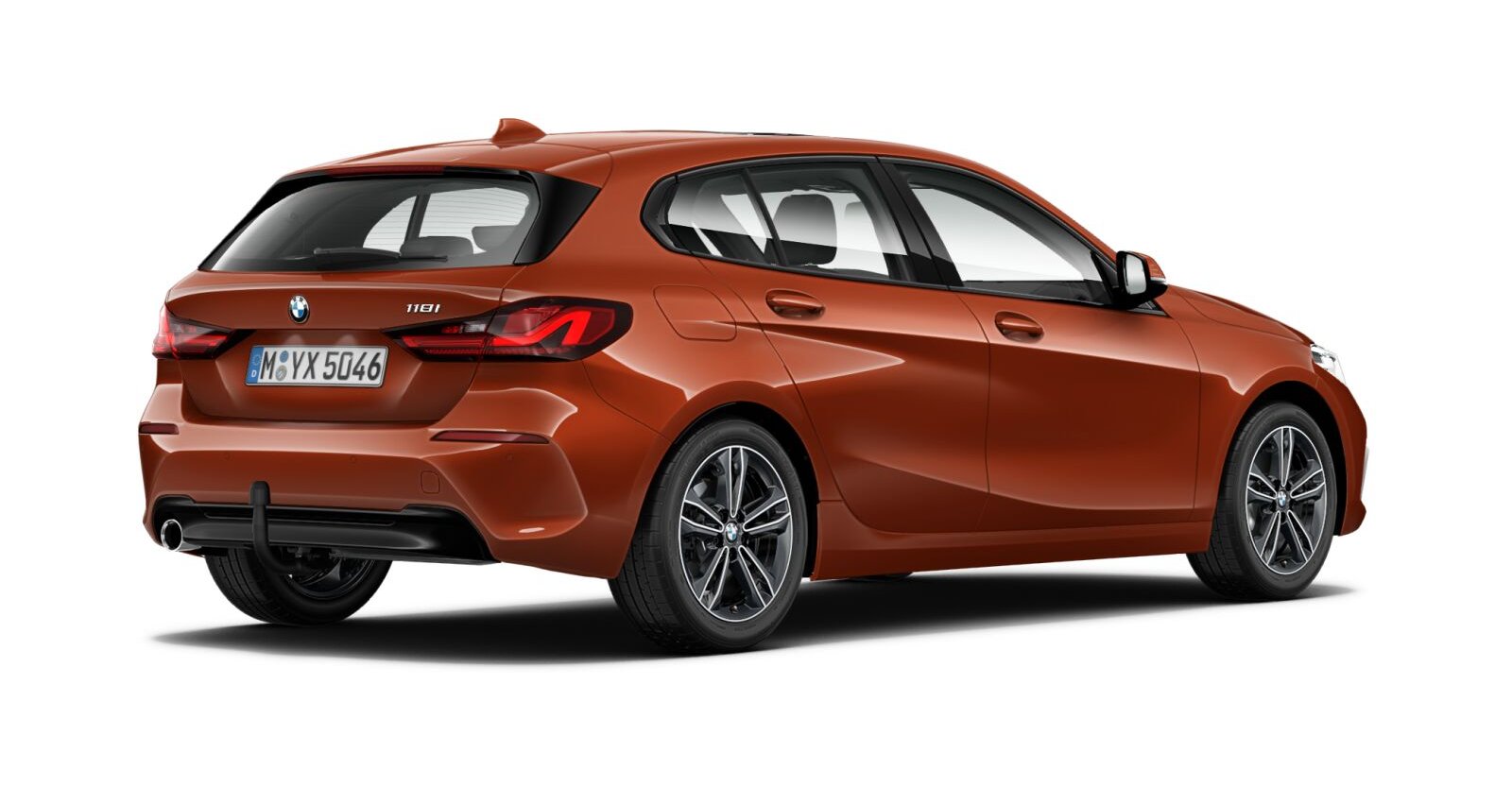 BMW BMW 1er in Orange von hinten BMW BMW 1er in Orange von hinten