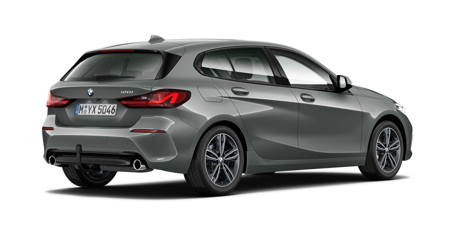 BMW BMW 1er in Grau von hinten BMW BMW 1er in Grau von hinten