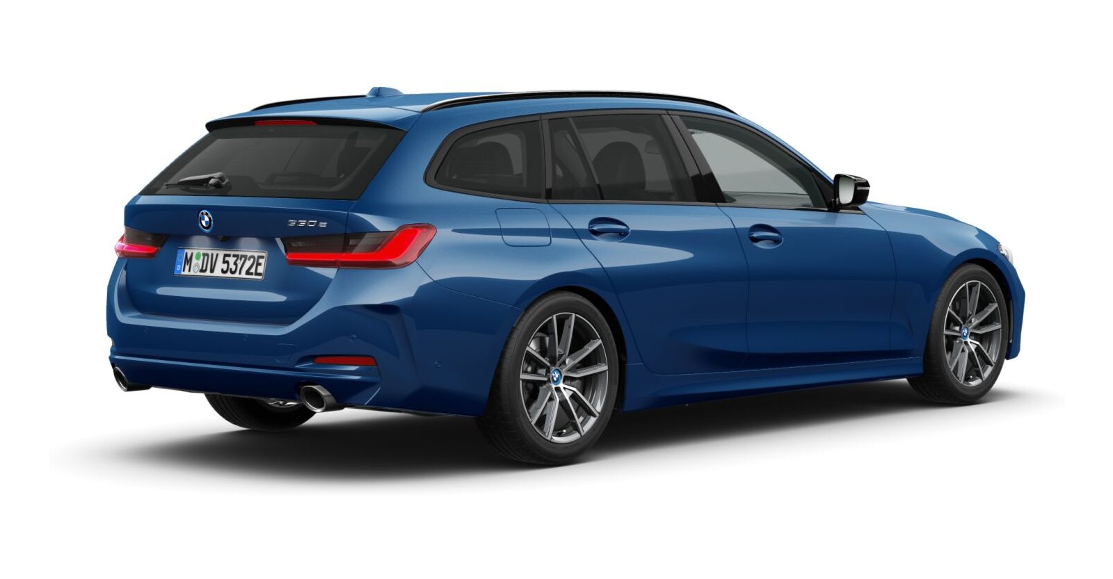BMW BMW 3er in Blau von hinten BMW BMW 3er in Blau von hinten