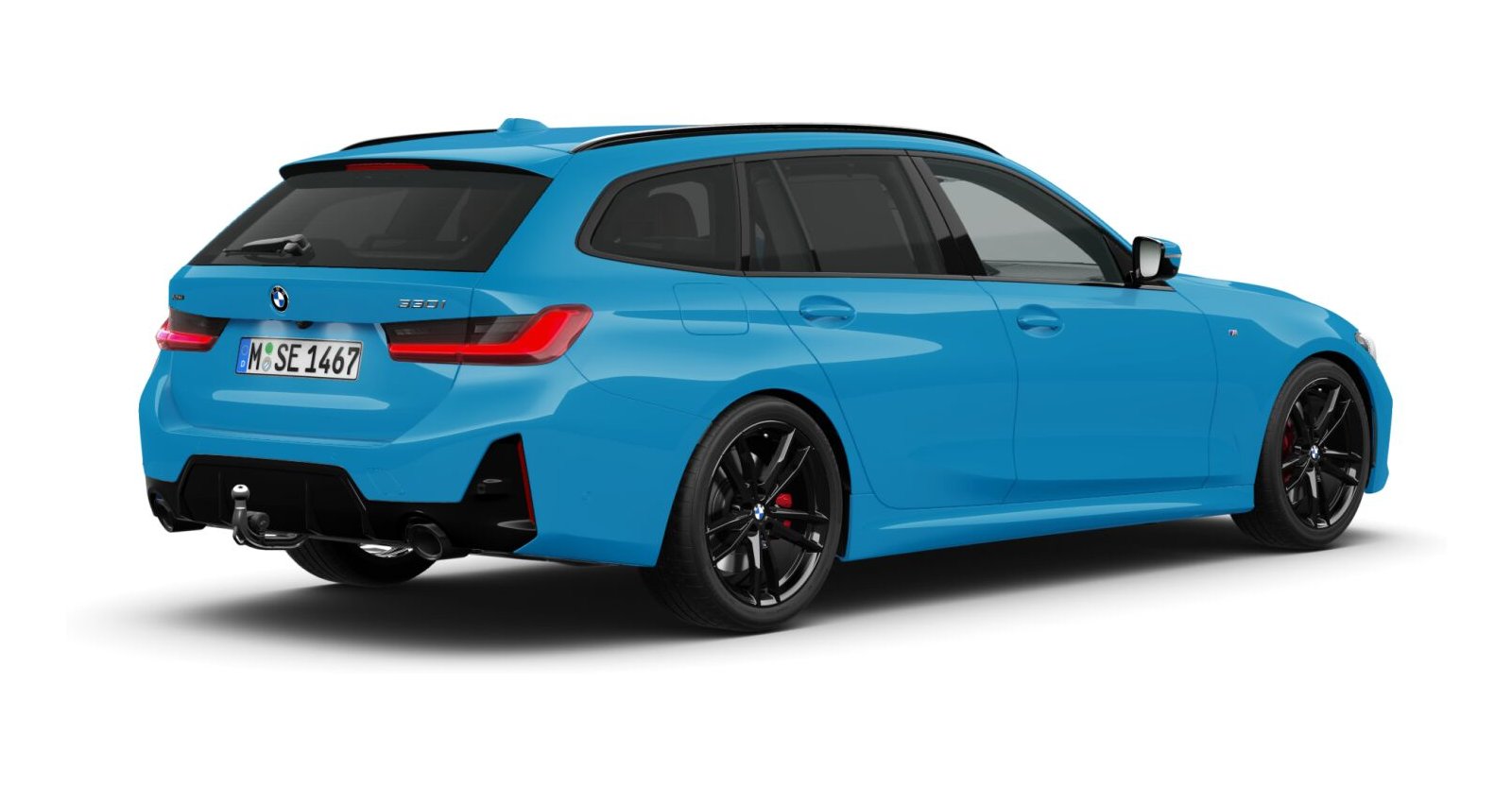 BMW BMW 3er in Blau von hinten BMW BMW 3er in Blau von hinten