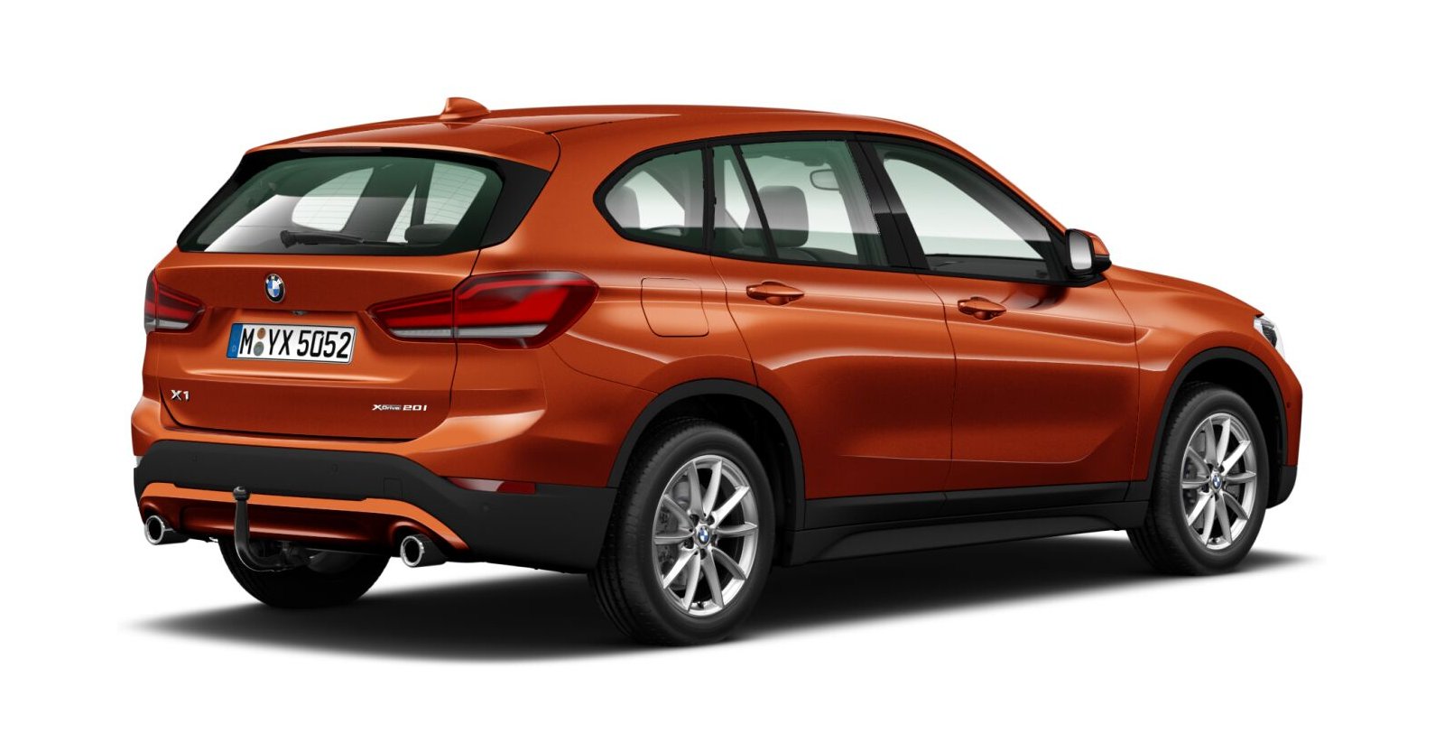 BMW BMW X in Orange von hinten