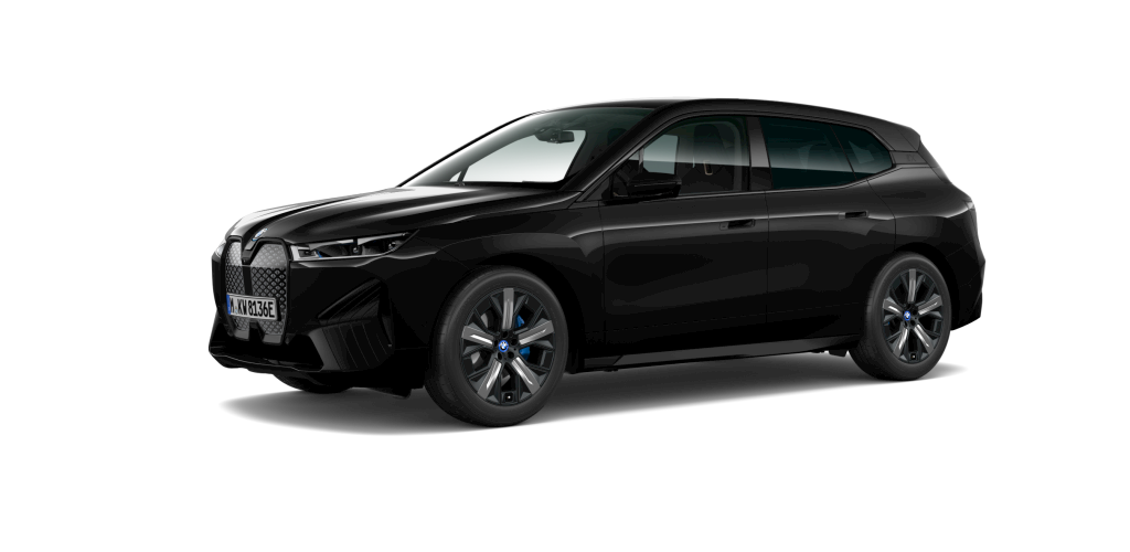 BMW iX xDrive40 in Schwarz von vorne