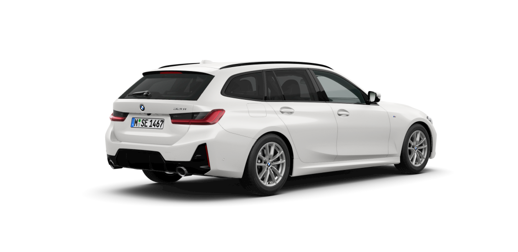 BMW BMW 3er in Weiß von hinten BMW BMW 3er in Weiß von hinten