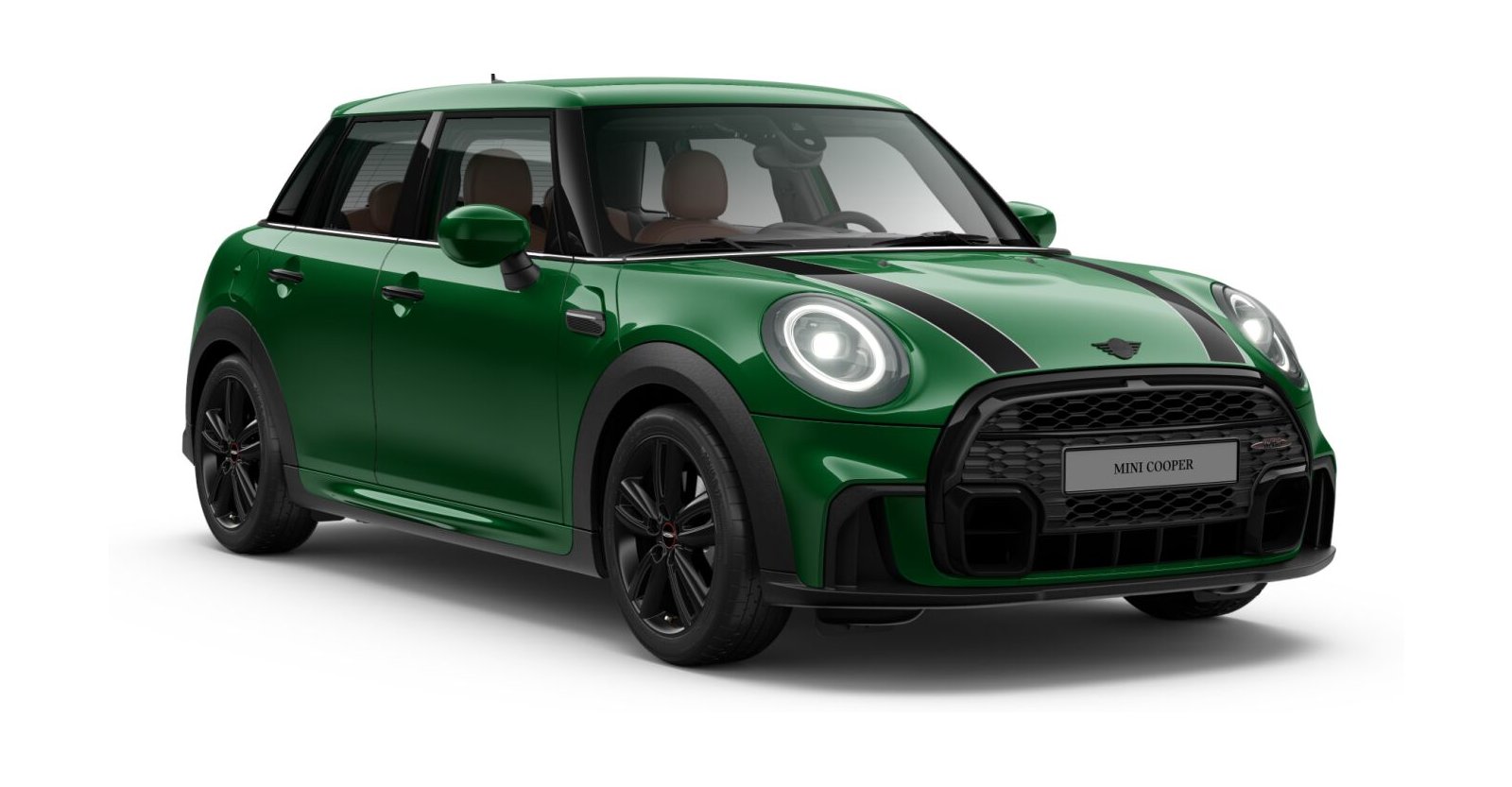 MINI Cooper 5-Türer in Grün von vorne