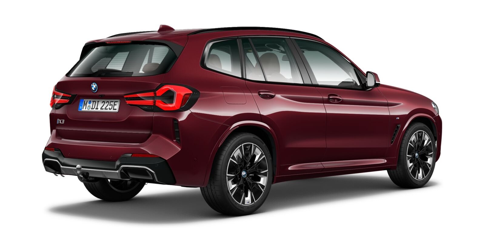 BMW BMW I in Rot von hinten BMW BMW I in Rot von hinten